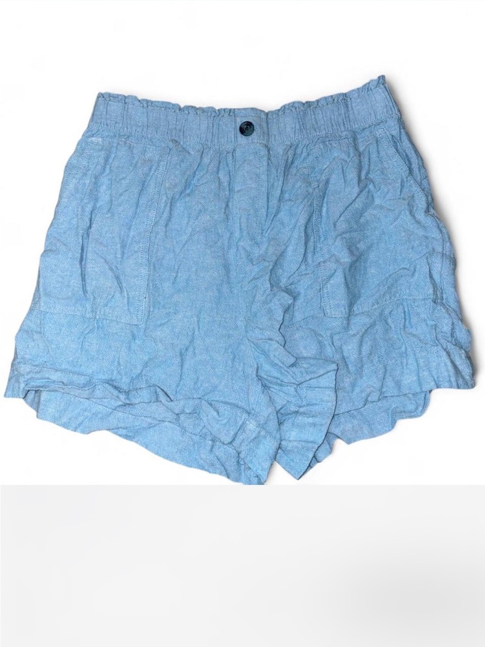LOFT Light Blue Elastic Waist Shorts